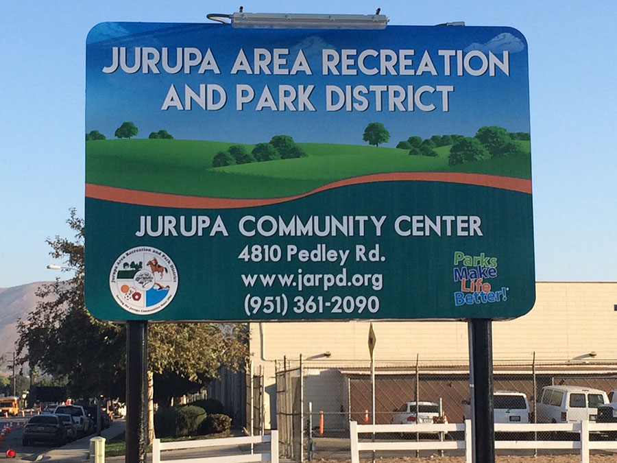 Jurupa Community Center Sign - Outdoor Signs in Fontana, Rancho, Jurupa, Riverside and Eastvale