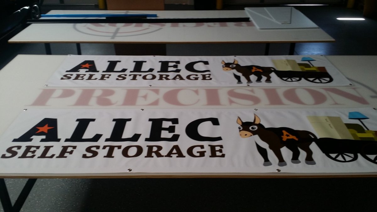 Allec Self Storage Banner - Vinyl Banner in Fontana, Rancho, Jurupa, Riverside and Eastvale