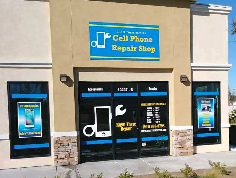 Storefront Window Graphics for Right there Repair in Fontana, Rancho, Jurupa, Riverside and Eastvale